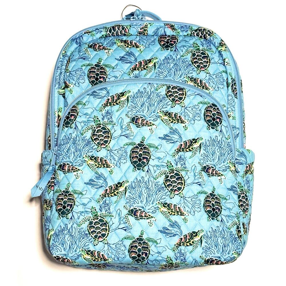 Vera Bradley Sea Turtles Coral Essential Large Backpack Cotton EXACT New No Tag